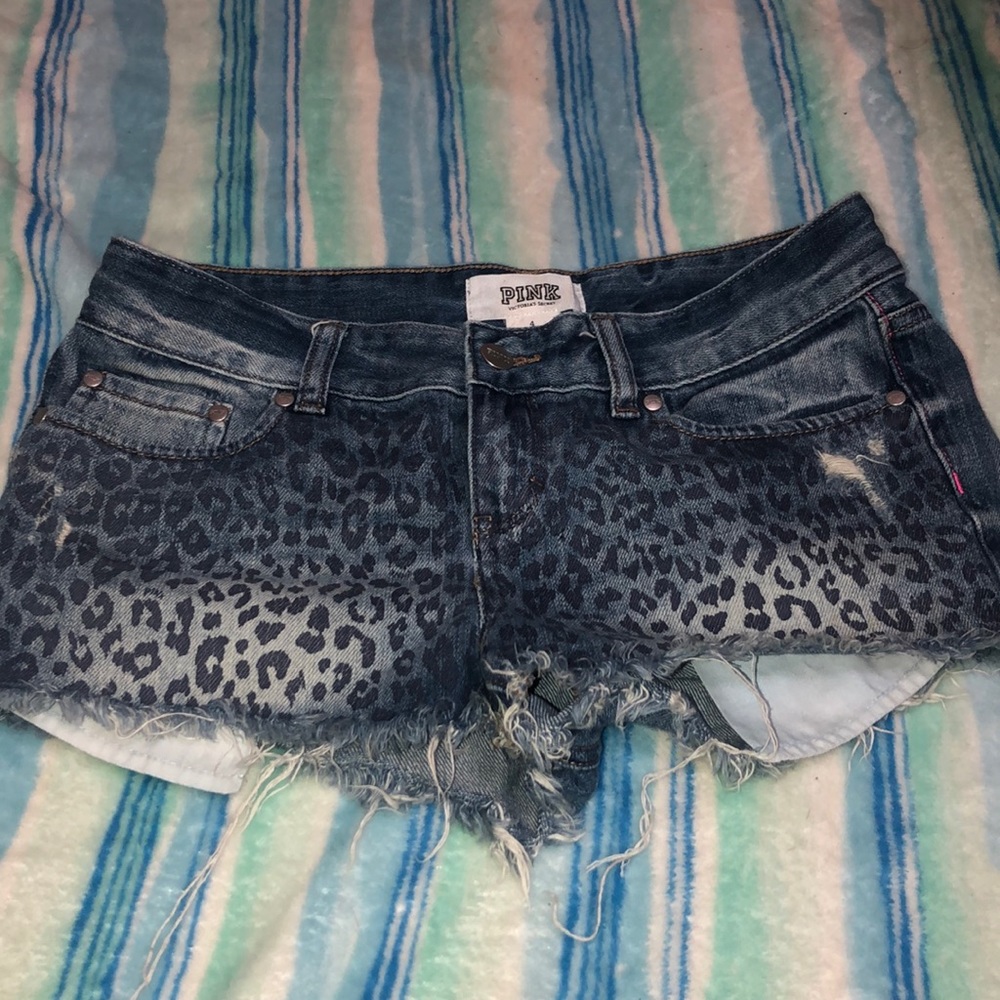 Pink Leopard Print Shorts